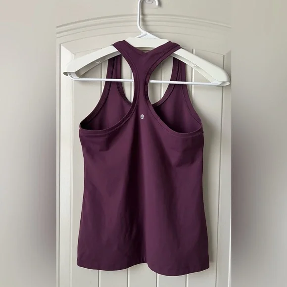 CRZ YOGA Butterluxe Racerback Waist Length Tank Deep Purple - Picture 3 of 10